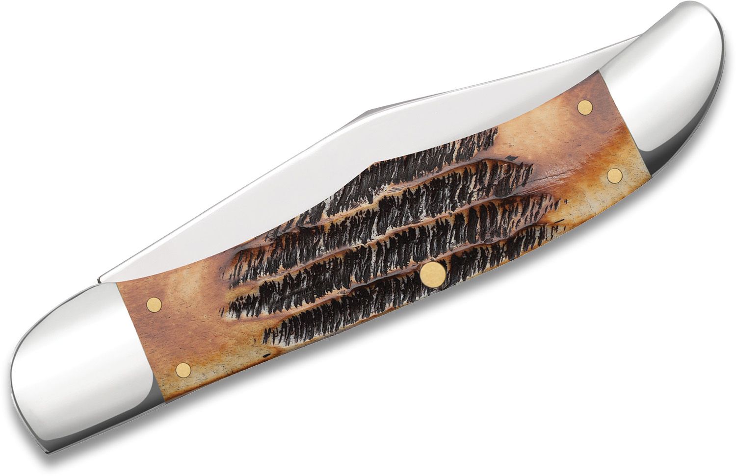 Case® Burnt 6.5 BoneStag Large Folding Hunter Knife –