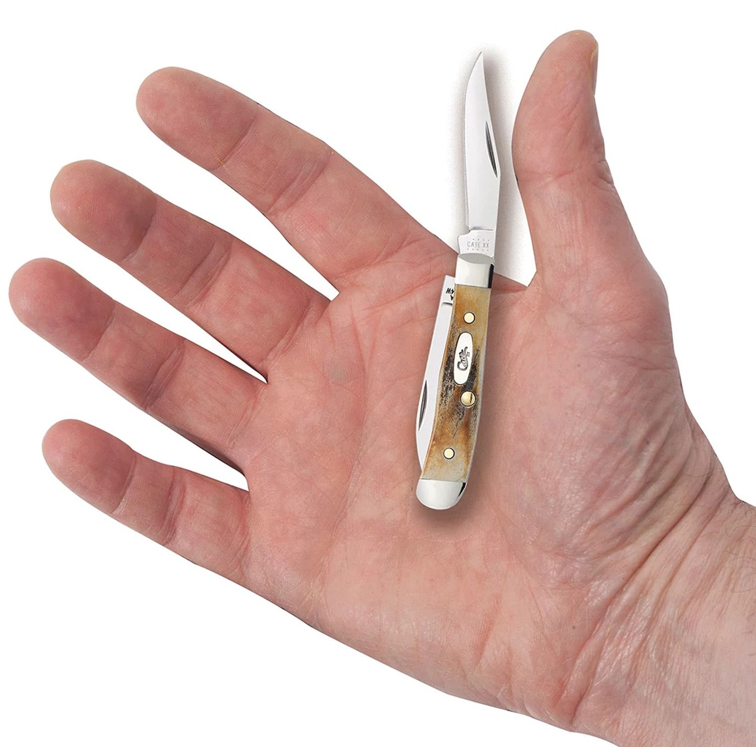 Case Tiny Trapper Genuine Stag 05968, 52154W SS pocket knife