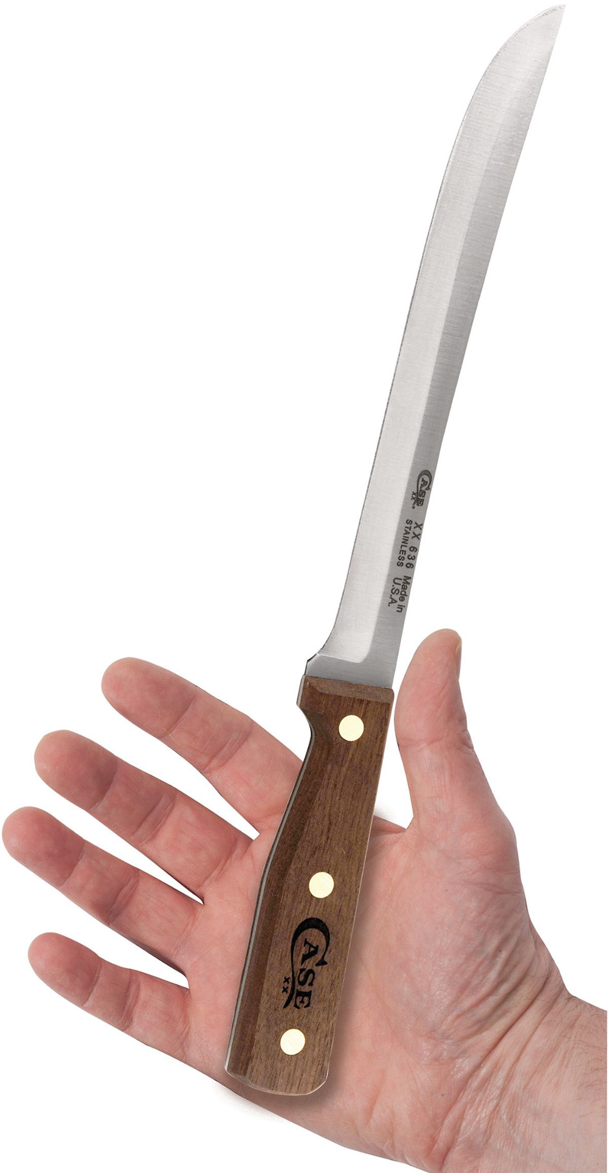 Case XX Slicer Kitchen Knife 9 Stainless Steel Blade Walnut / Riveted  Handle