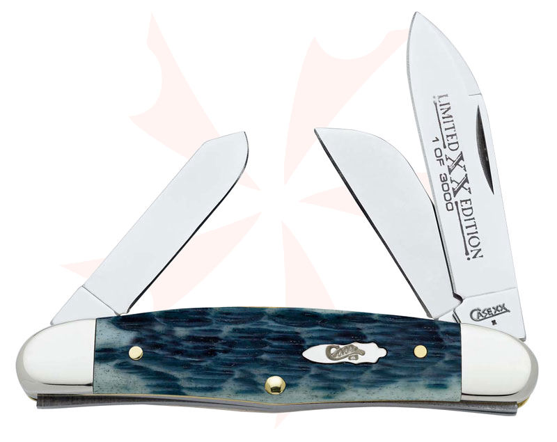 Case Limited Edition XXIV Humpback Stockman Blue Lagoon Bone 3-5/8