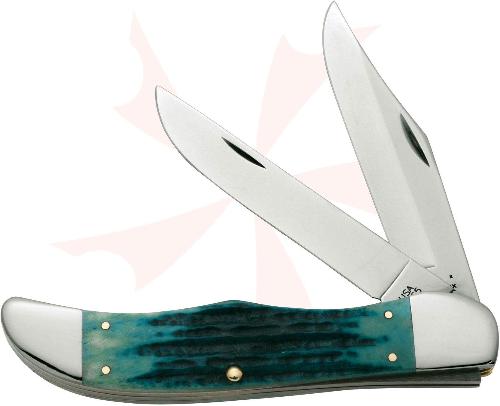 Case Deep Canyon Jigged Calypso Bone Folding Hunter 5-1/4