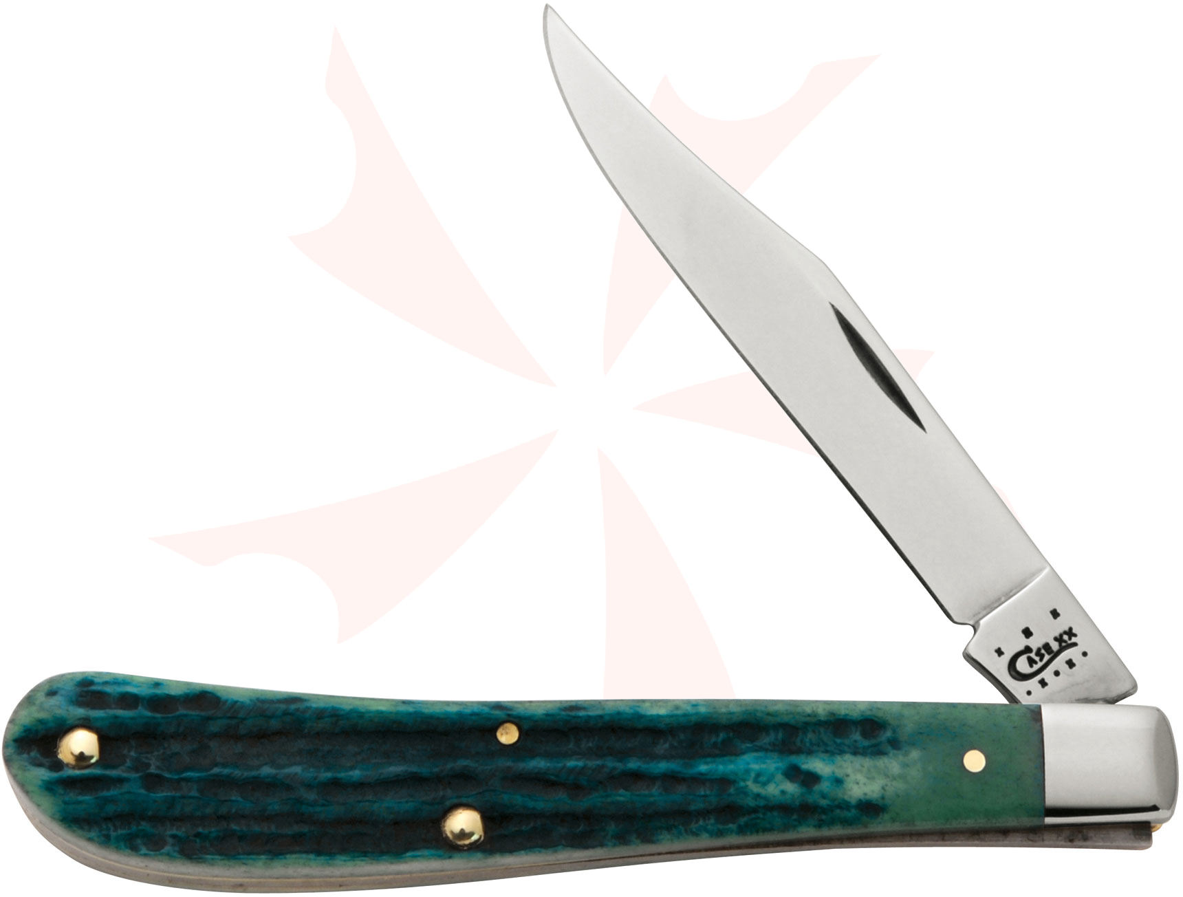 Case Deep Canyon Jigged Calypso Bone Slimline Trapper 4-1/8