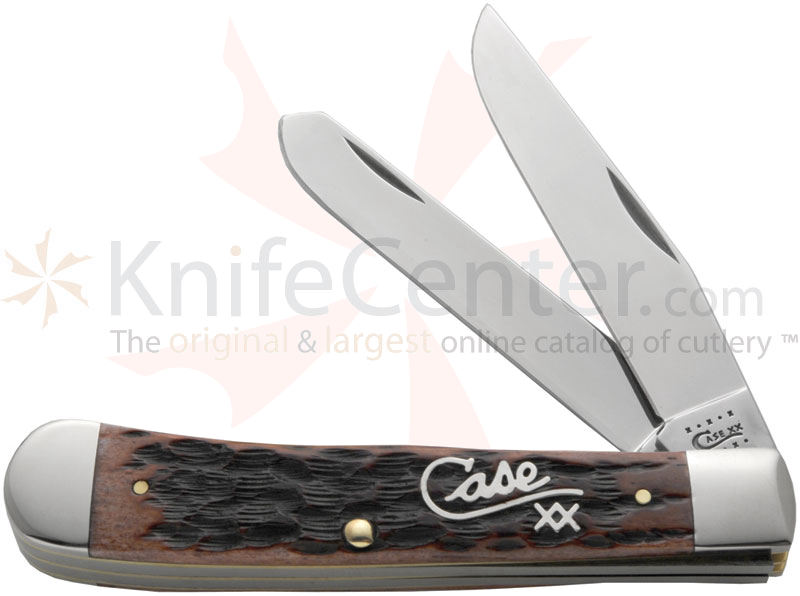Case Silver Script Walnut Bone Trapper 4-1/8
