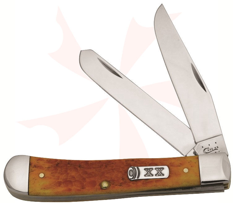 Case Persimmon Orange Bone Trapper 4-1/4