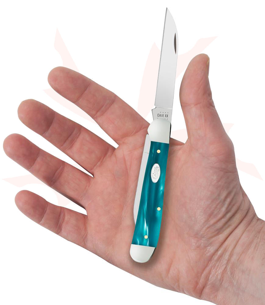 Case SparXX Smooth Aqua Kirinite Copperhead Pocket Knife 3.88