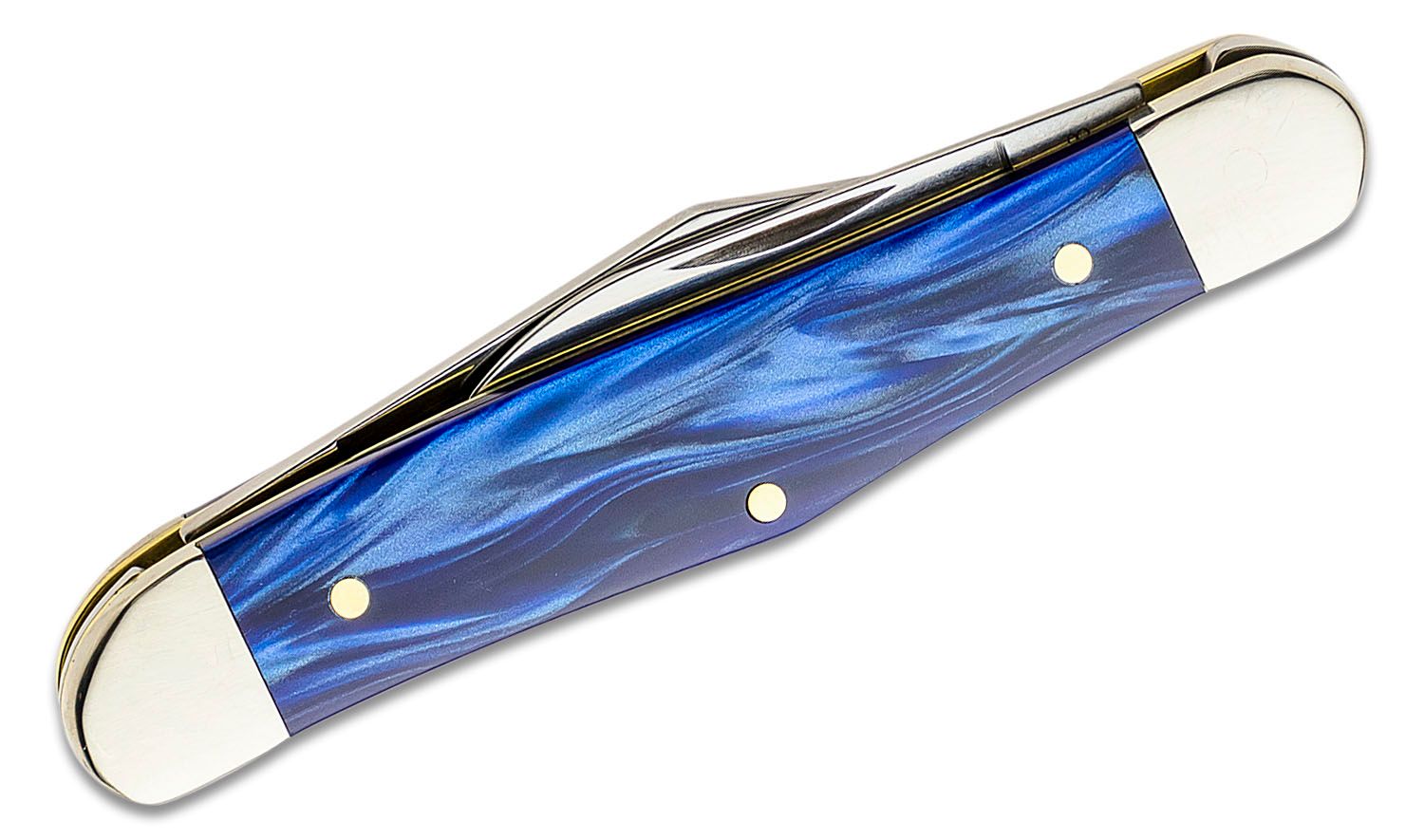 Case SparXX Smooth Blue Pearl Kirinite Half Whittler Pocket Knife 