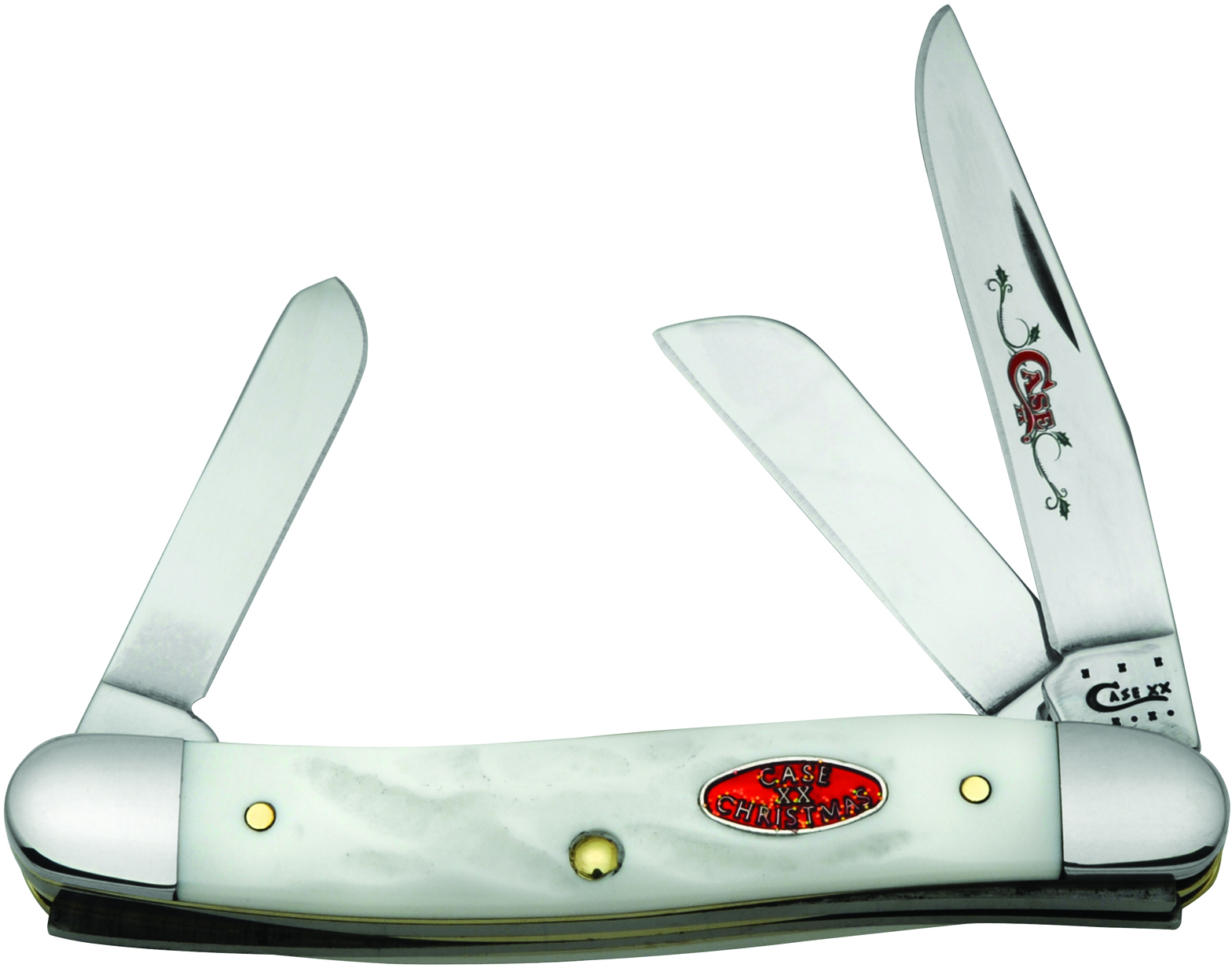 Case XX Christmas Shield Rough Jigged Synthetic Medium Stockman 3