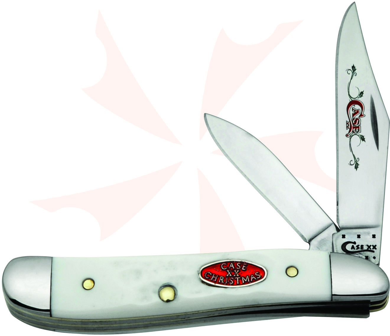 Case XX Christmas Shield Rough Jigged Synthetic Peanut 2-7/8