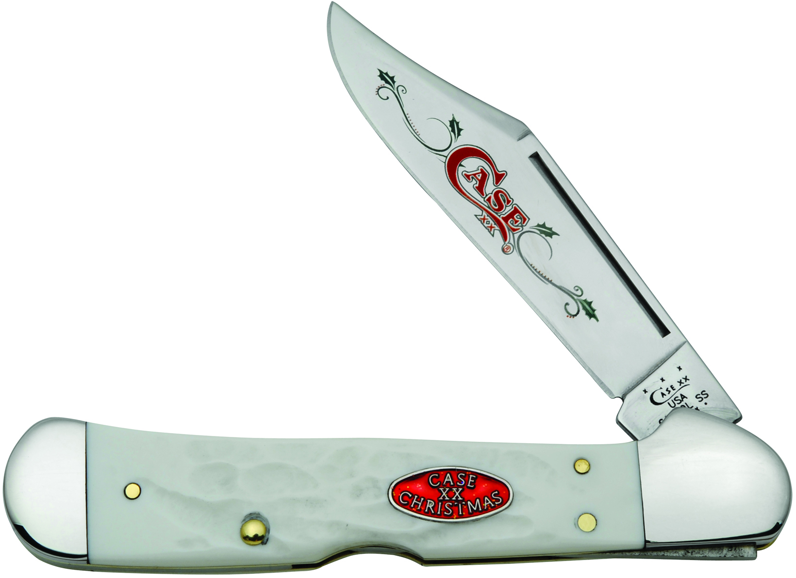 Case XX Christmas Shield Rough Jigged Synthetic CopperLock 4-1/4