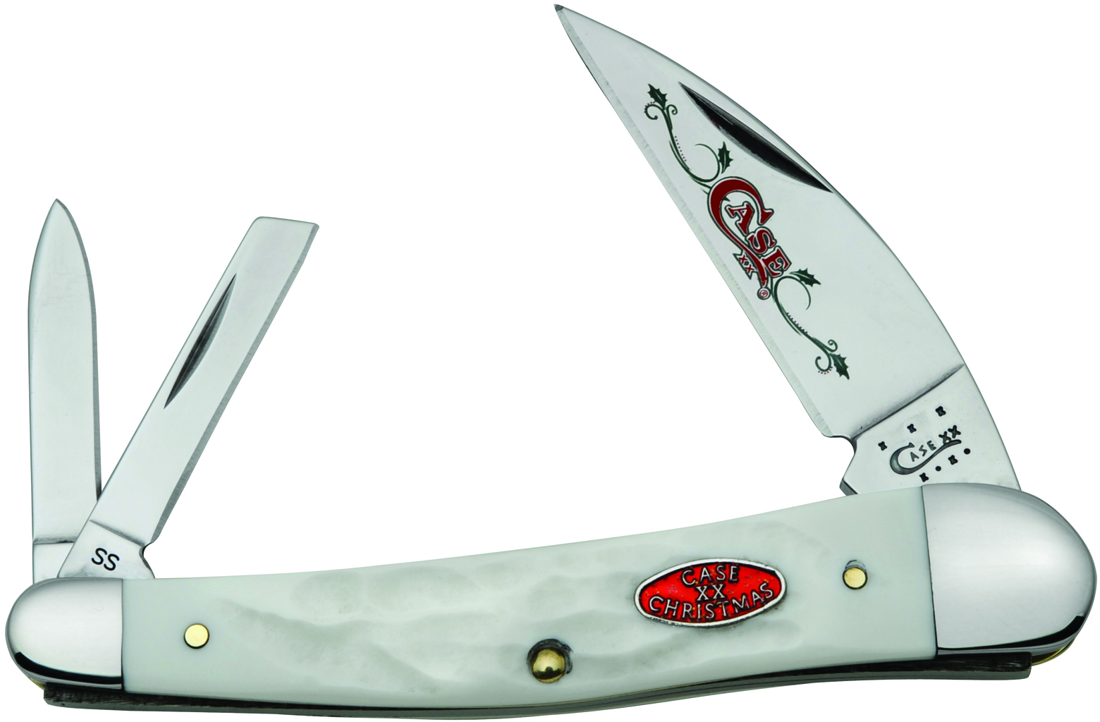Case XX Christmas Shield Rough Jigged Synthetic Seahorse Whittler