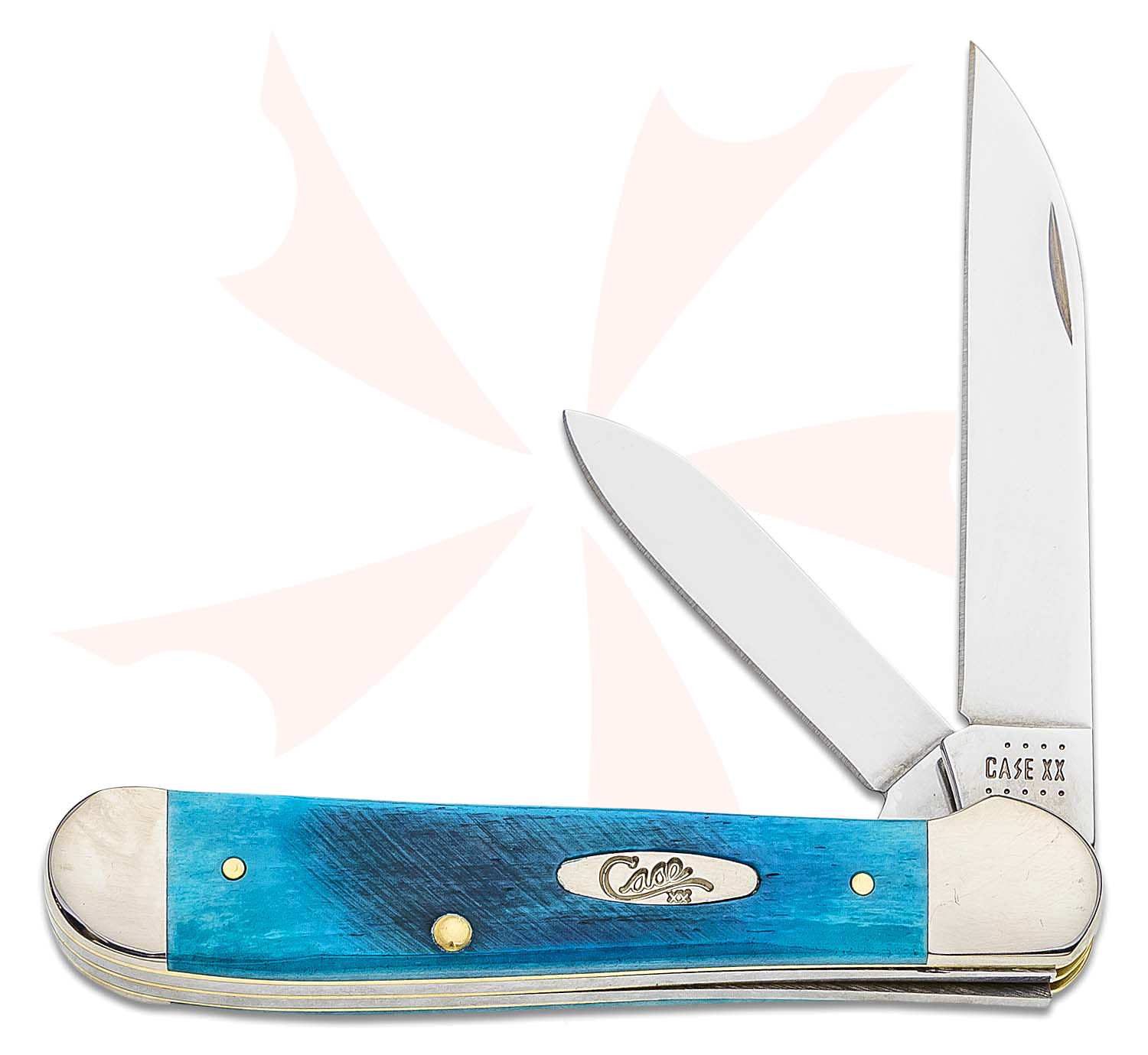 Case Sawcut Jigged Caribbean Blue Bone Copperhead 3.88