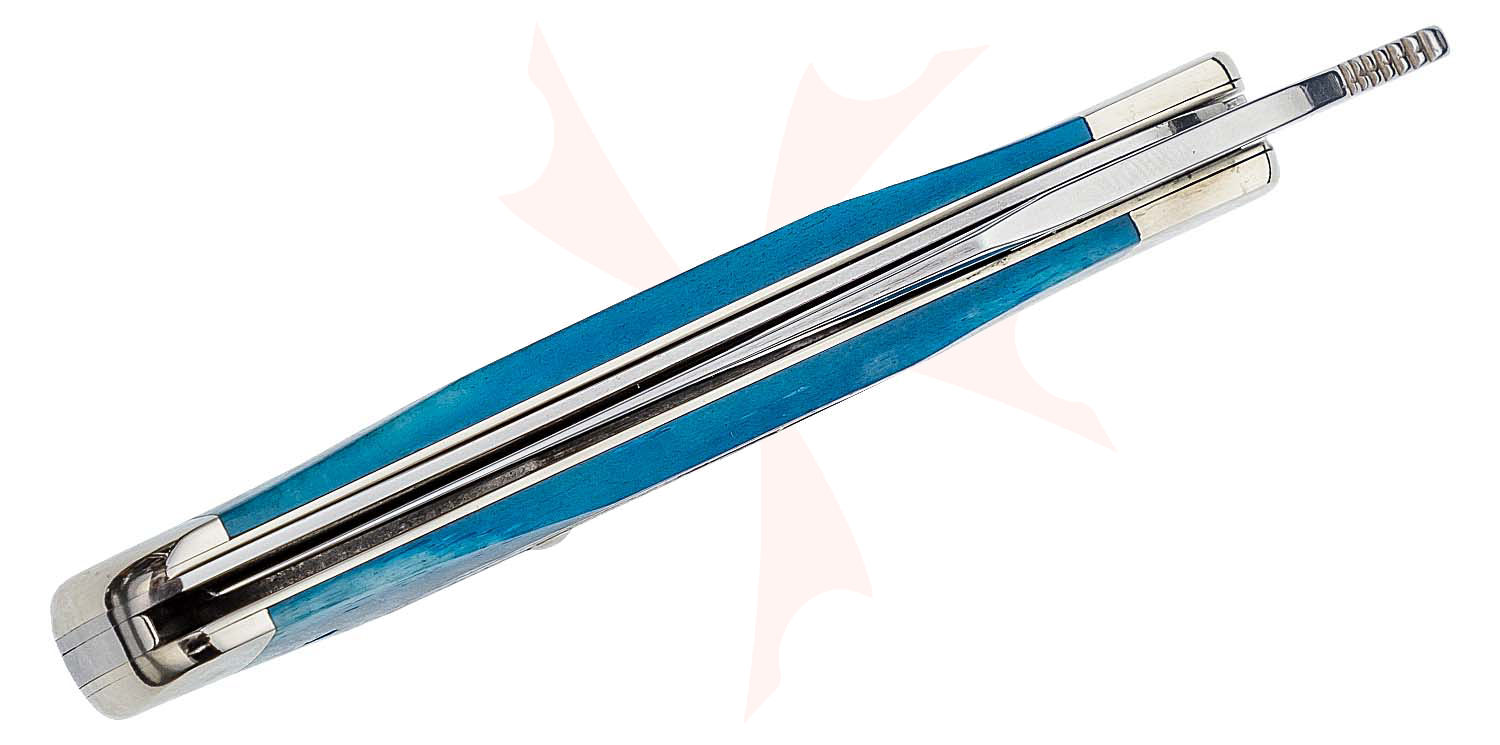 Case Sawcut Jigged Caribbean Blue Bone RussLock 4.25