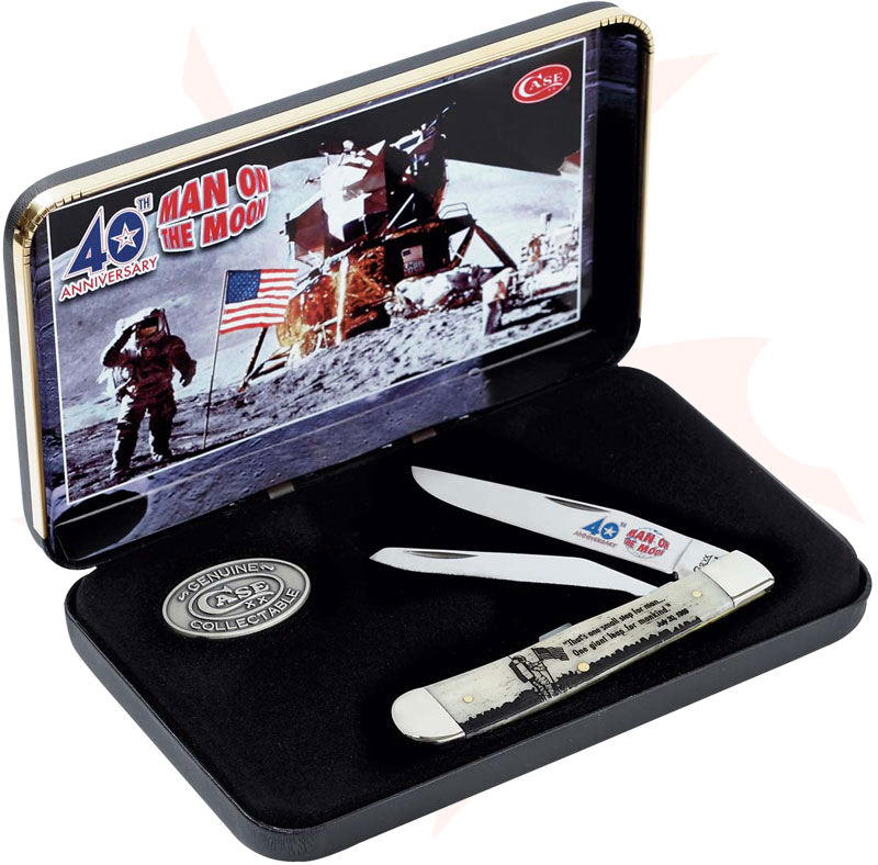 Case Commemorative Trapper Moon Landing 40th Anniversary 4-1/8