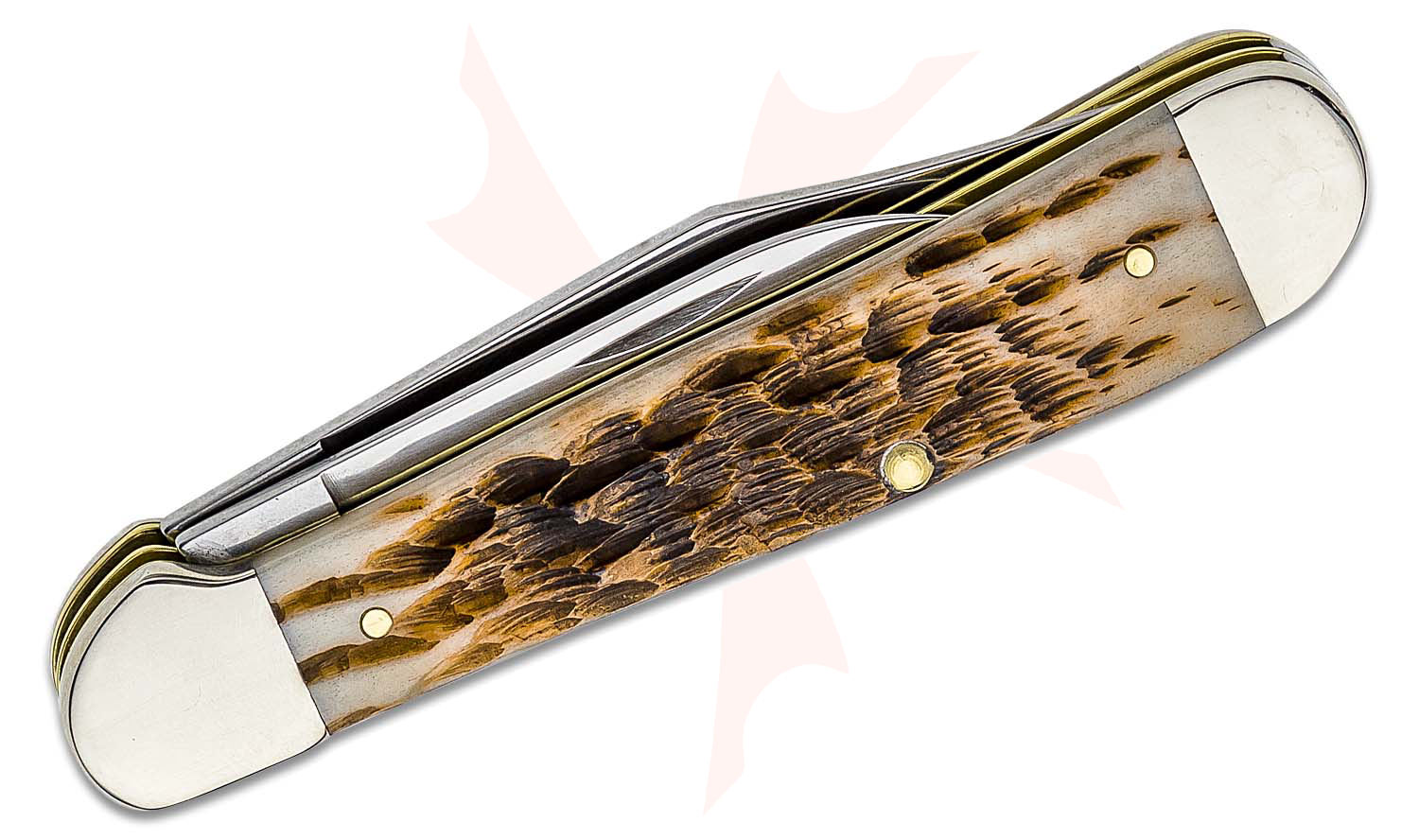 knknページ Case Peach Seed Jig Amber Bone Copperhead 3.88