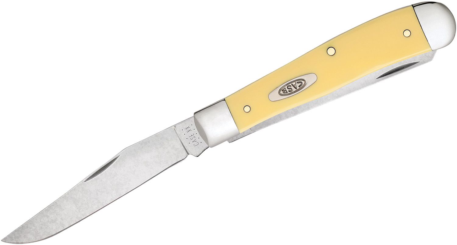 Case Yellow Synthetic Trapper with Clip 4.125