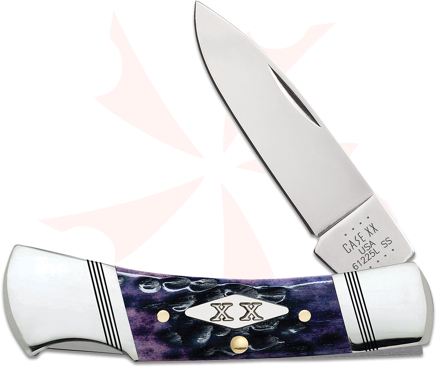 Case Standard Jig Purple Bone Lockback Pocket Knife 3