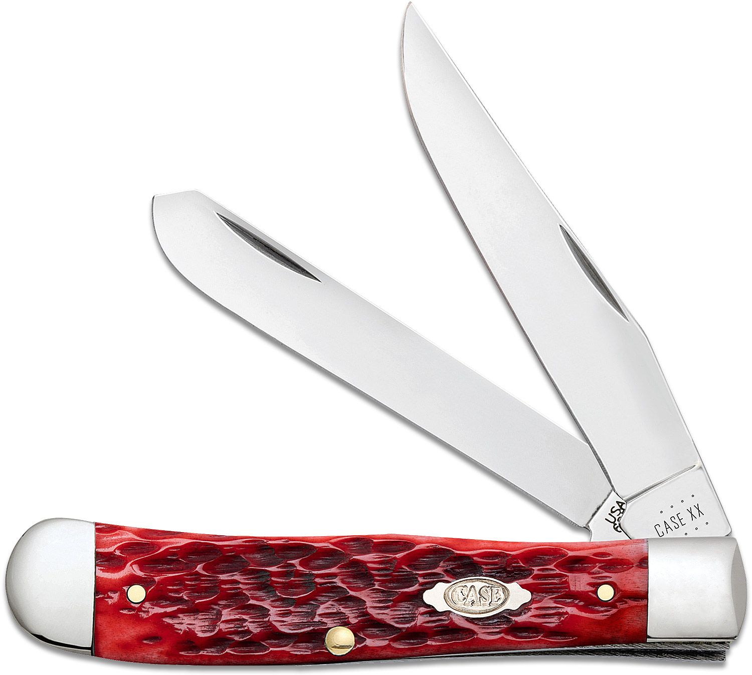 Case XX Merry Christmas Peppermint Corelon Trapper Stainless Knives