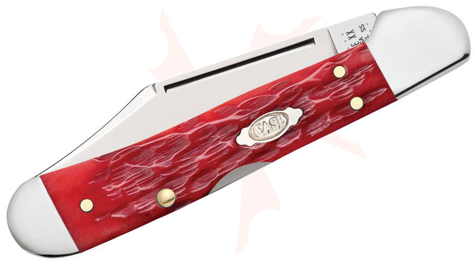 Case Peach Seed Jig Dark Red Bone Mini CopperLock 3.63