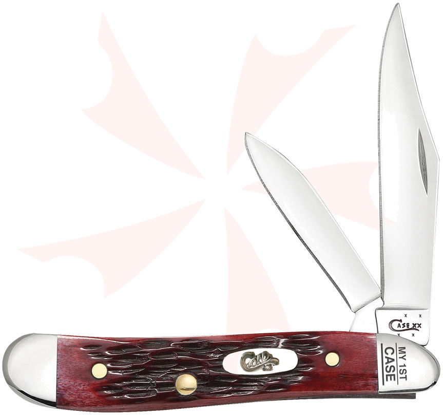 Case My First Case Pocket Worn Old Red Bone Peanut 2 7 8 Closed