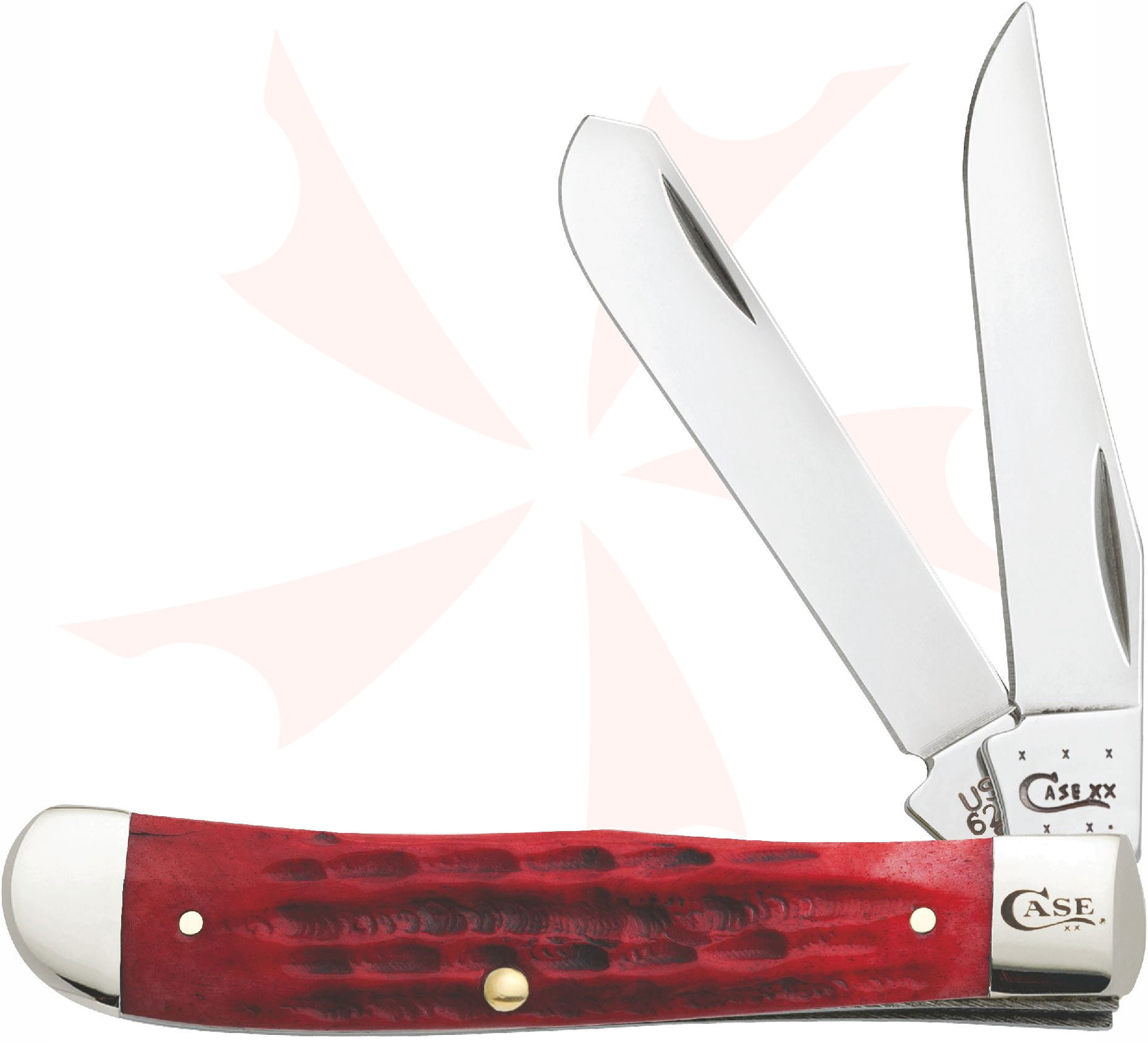 Case Deep Canyon Dark Red Bone Trapper 4-1/8