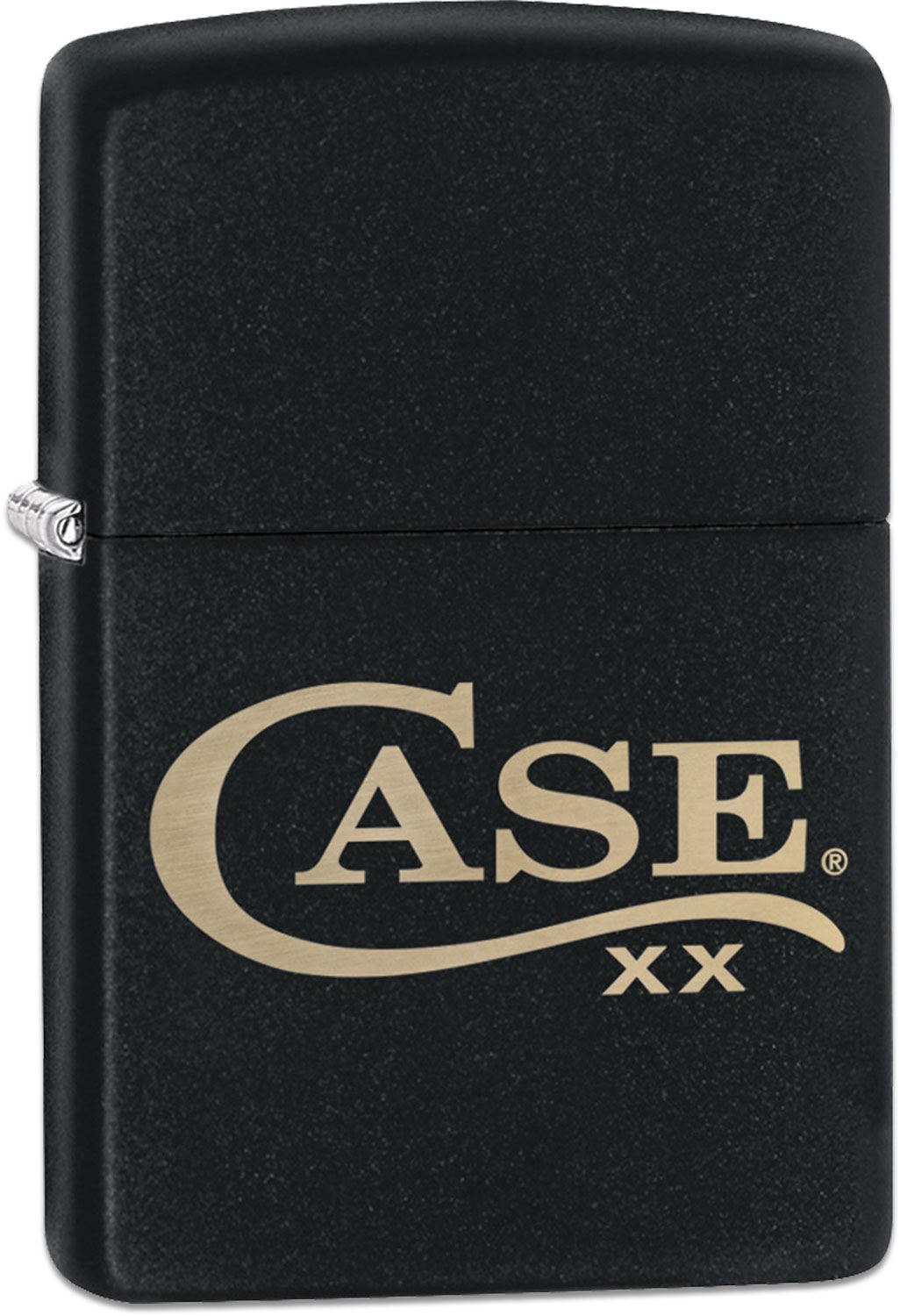 Case Zippo Black Matte Lighter, Case Logo - KnifeCenter - 52478