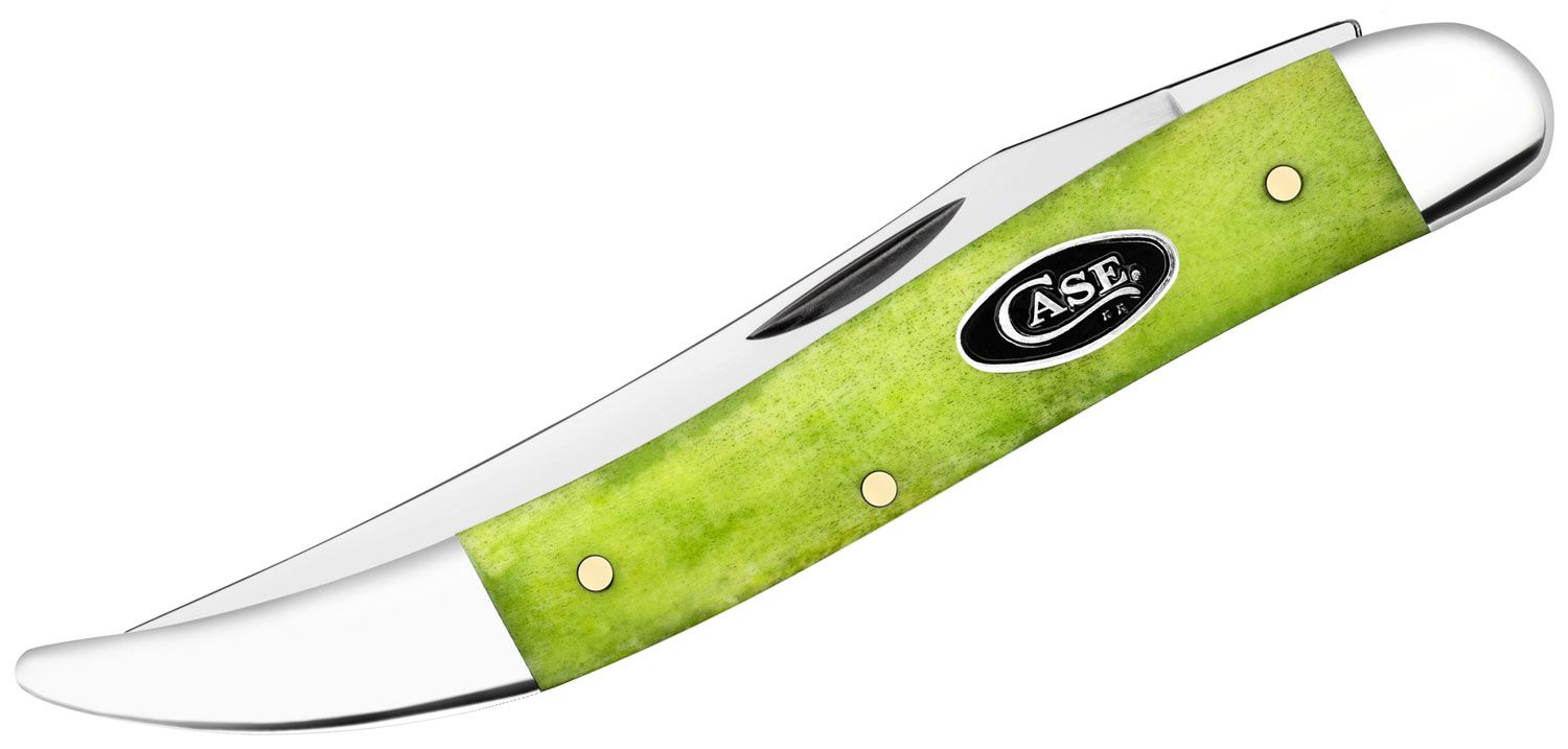Case Smooth Green Apple Bone Medium Texas Toothpick Pocket Knife 4.25  Closed (610094 SS) - KnifeCenter - 53031 - Discontinued