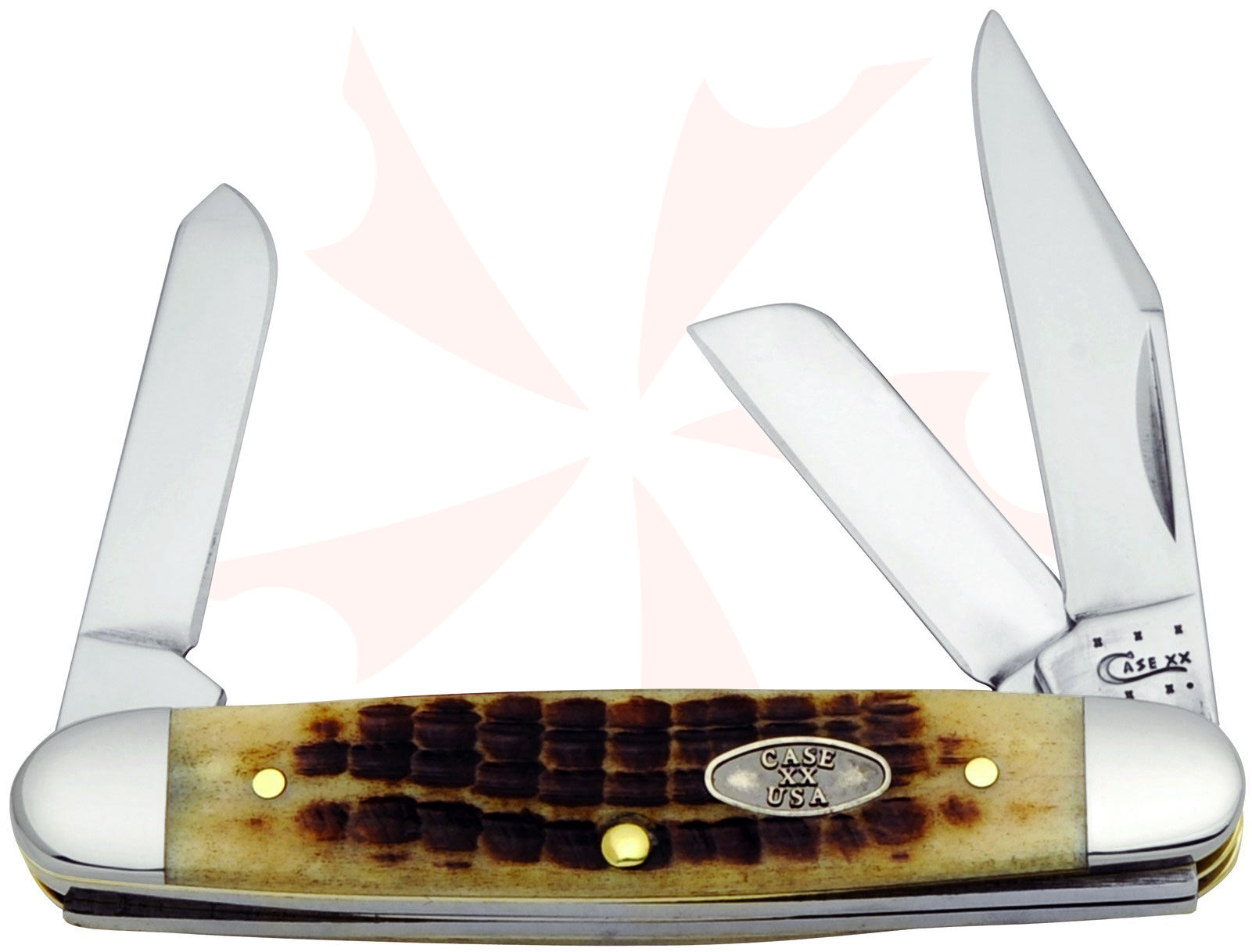 Case Root Beer Bone Medium Stockman 3-3/8