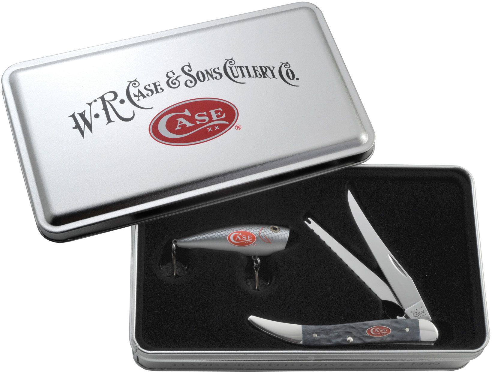 Case Gray Bone Fishing Knife and Lure Gift Set 4-1/4 Closed (620094F SS) -  KnifeCenter - 6034 - Discontinued