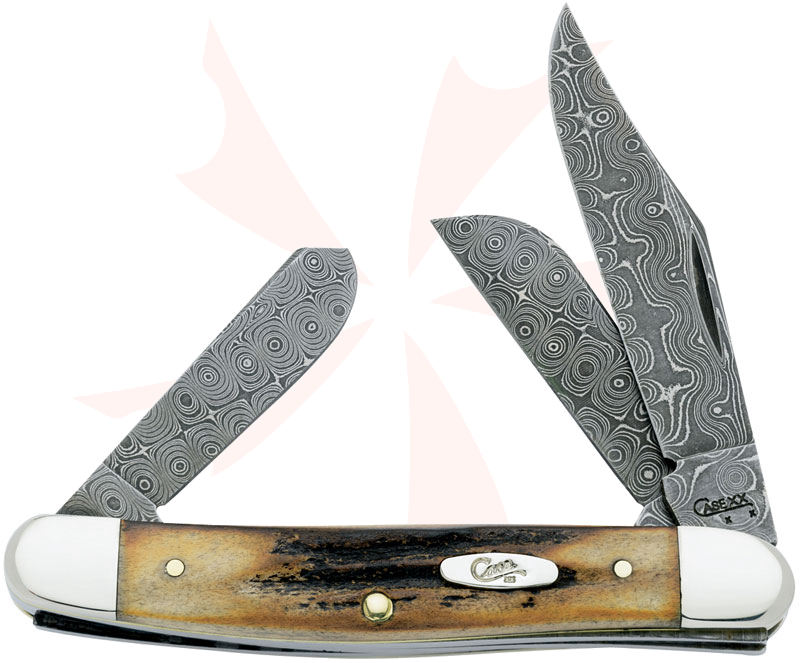 Case Stag Raindrop Damascus Stockman 3-7/8