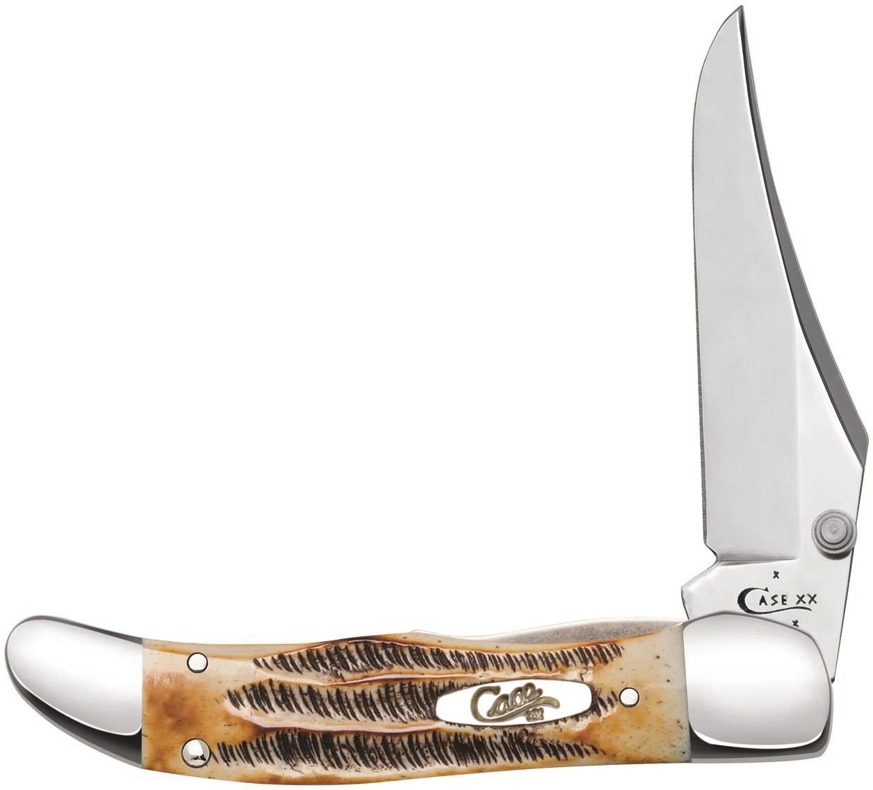 Case Bonestag Kickstart Assisted Mid-Folding Hunter with Clip 4 Closed  (6.51265AC SS) - KnifeCenter - 65314 - Discontinued