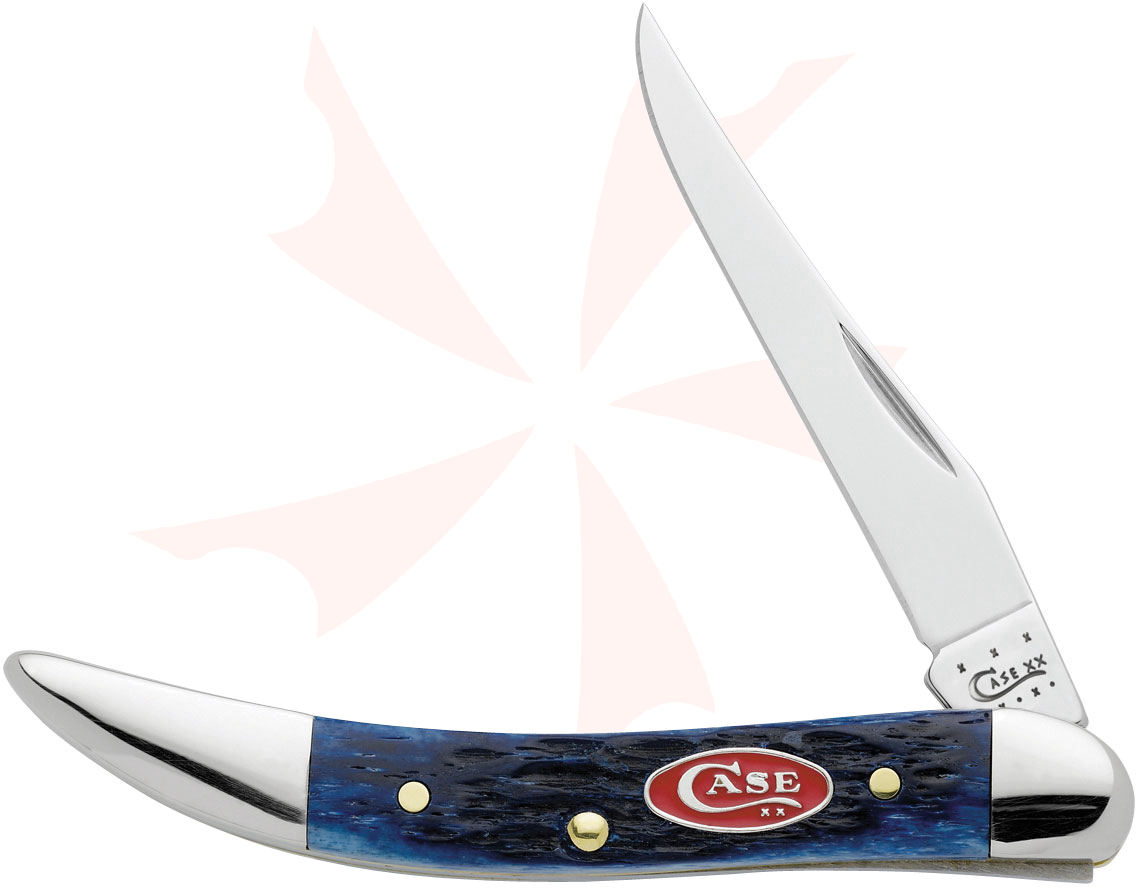 Case Navy Blue Bone Small Texas Toothpick Red Shield 3