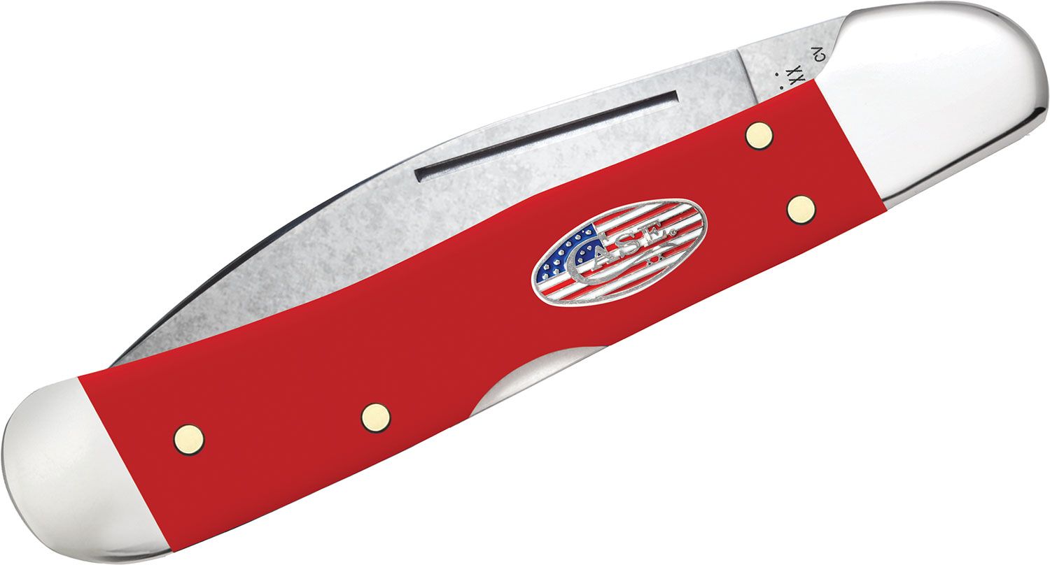  Case XX WR POCKET KNIFE LARGE STOCKMAN - AMERICAN WORKMAN CS -  SMOOTH RED SYNTHETIC, ITEM 73929, LENGTH CLOSED 4 1/4 INCH (4375 CS) :  Sports & Outdoors
