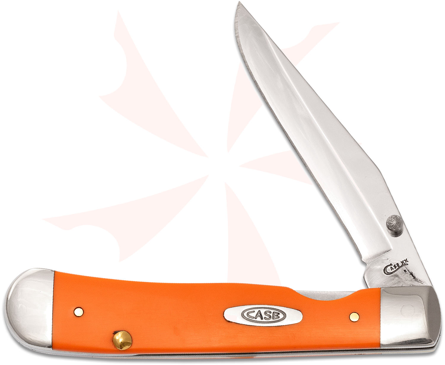 Case Smooth Orange Synthetic Kickstart Assisted TrapperLock 4.13