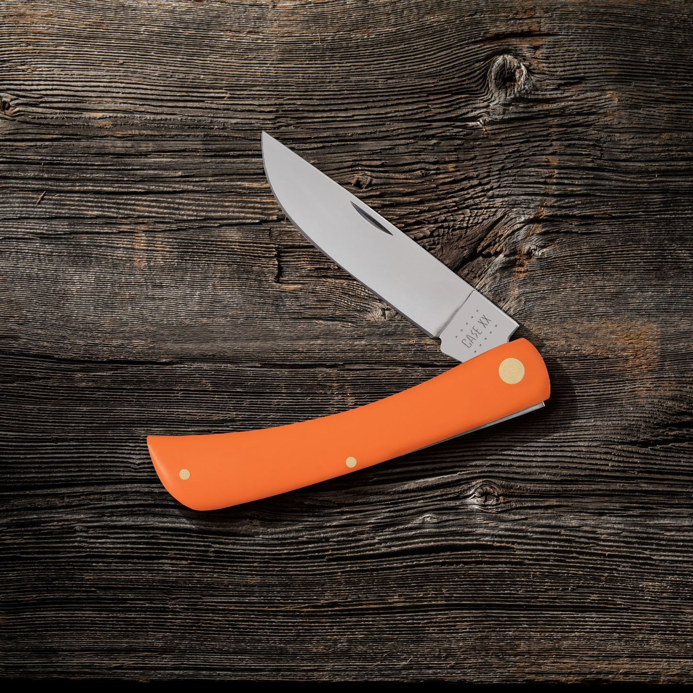 Case Smooth Orange Synthetic Sod Buster Pocket Knife 4.63 Closed