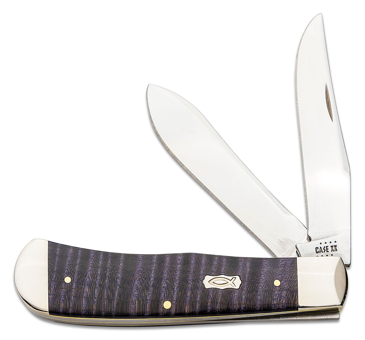 Case®  Smooth Purple Curly Maple Wood Slimline Trapper –