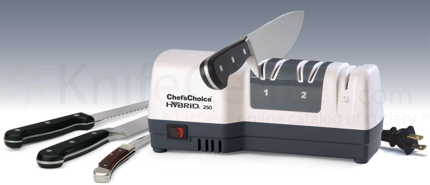 Chef's Choice HYBRID 250 Diamond Hone Electric & Manual Knife Sharpener  Knives