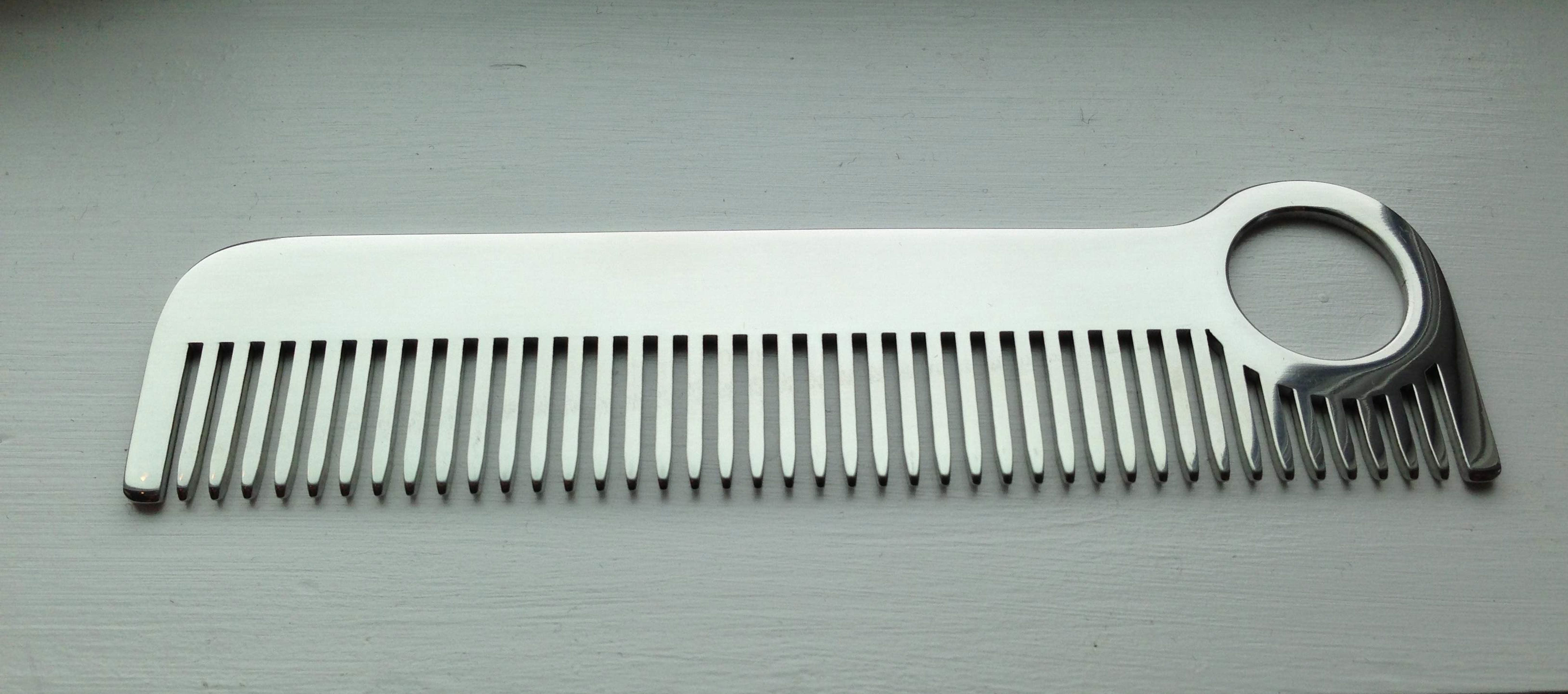 Chicago Comb Model 1 Comb, Mirror Stainless Steel, 5.5