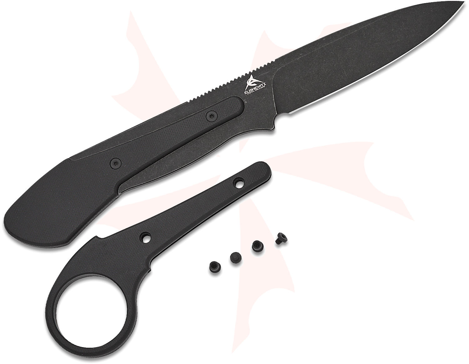 CIVIVI Knives Allen Elishewitz Varius Modular Fixed Blade Knife 3.75" D2 Black Stonewashed Drop