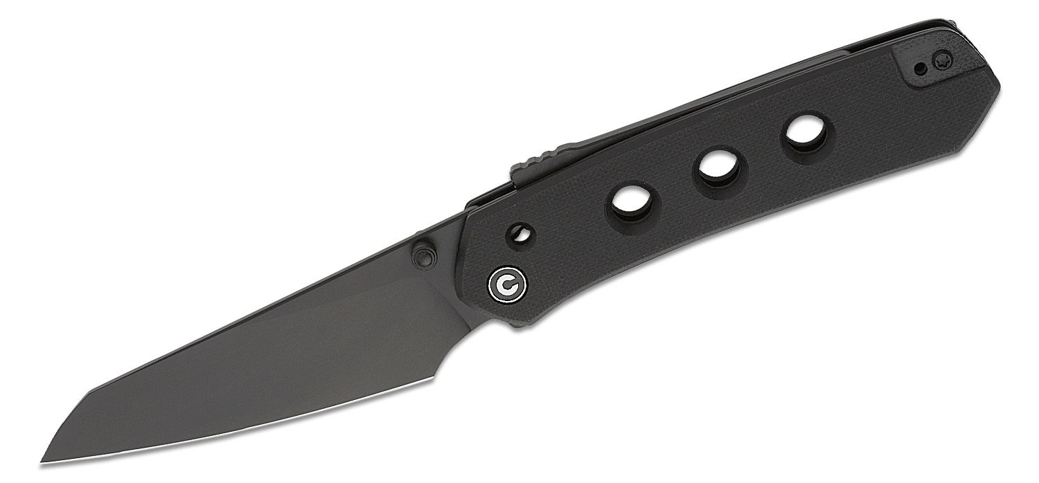 CIVIVIKnivesSnecxVisionFGSuperlockFoldingKnife3.54inchNitro-VBlackReverseTantoBlade,BlackG10Handles