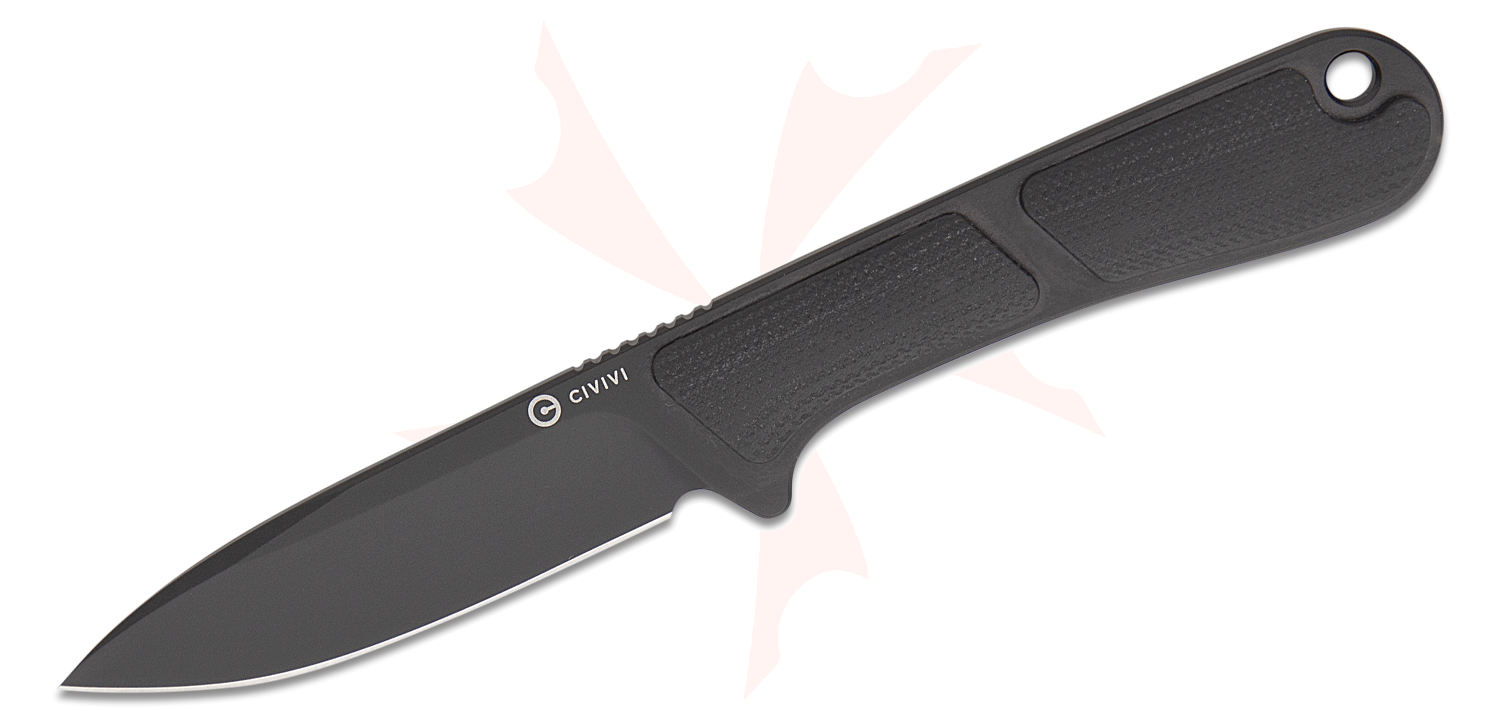 Civivi Knives Mini Elementum Fixed Blade Neck Knife 224 Nitro V Black 