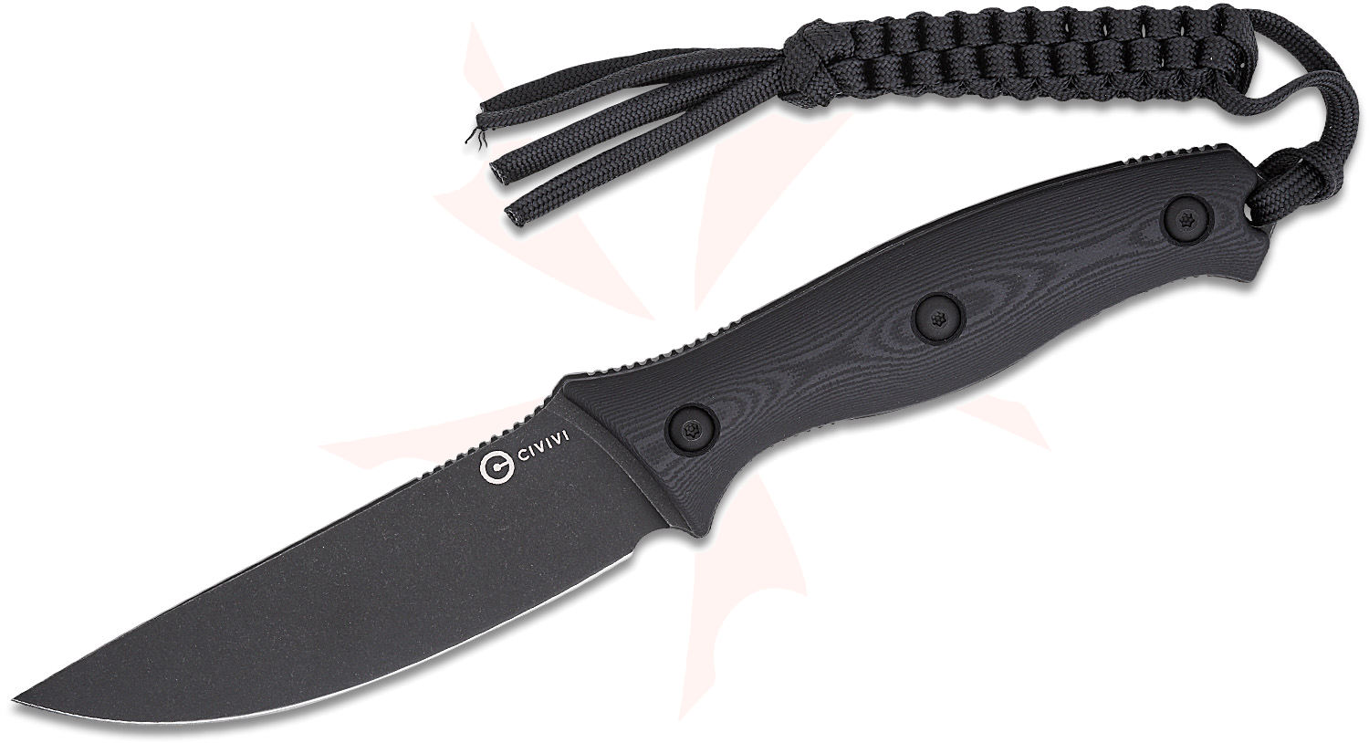 CIVIVI Knives Stormridge Fixed Blade Knife 3.92" NitroV Black