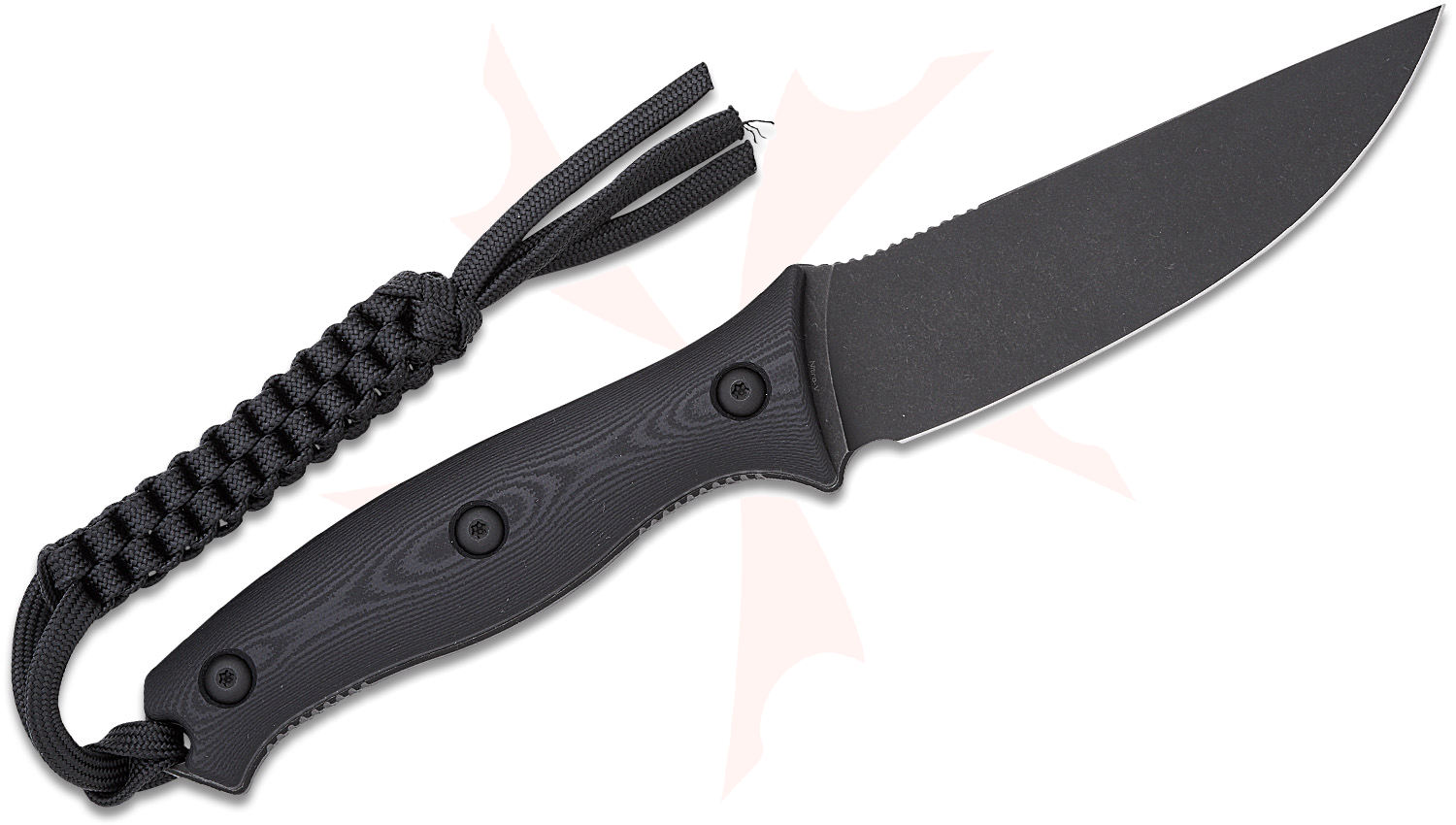 CIVIVI Knives Stormridge Fixed Blade Knife 3.92" NitroV Black Stonewashed Straight Back Blade