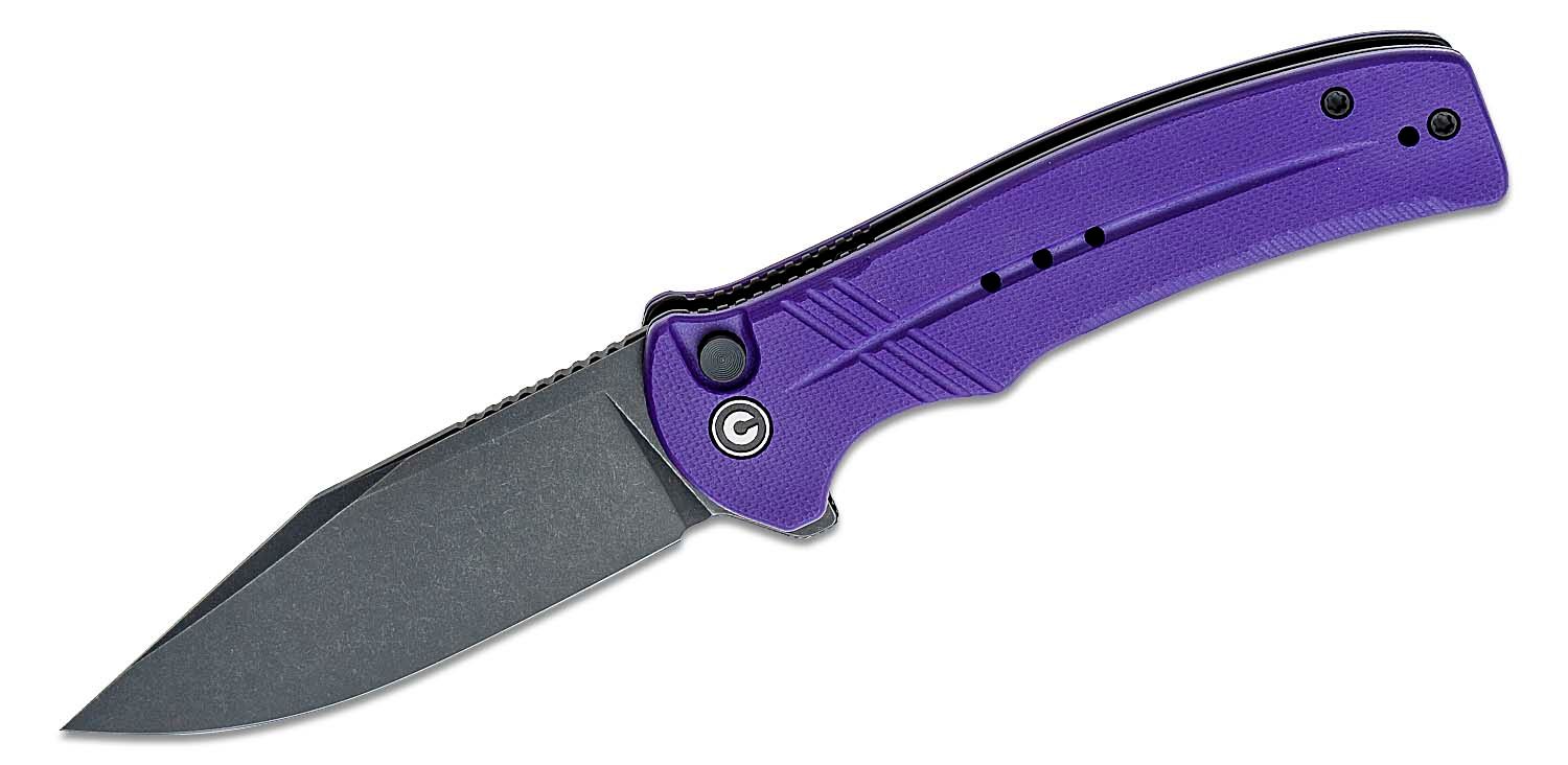 CIVIVI Cogent Button Lock Flipper Pocket Knife, 14C28N Blade  G10 Handle, Good for Outdoor EDC Camping C20038D-2 (Purple) : Sports &  Outdoors