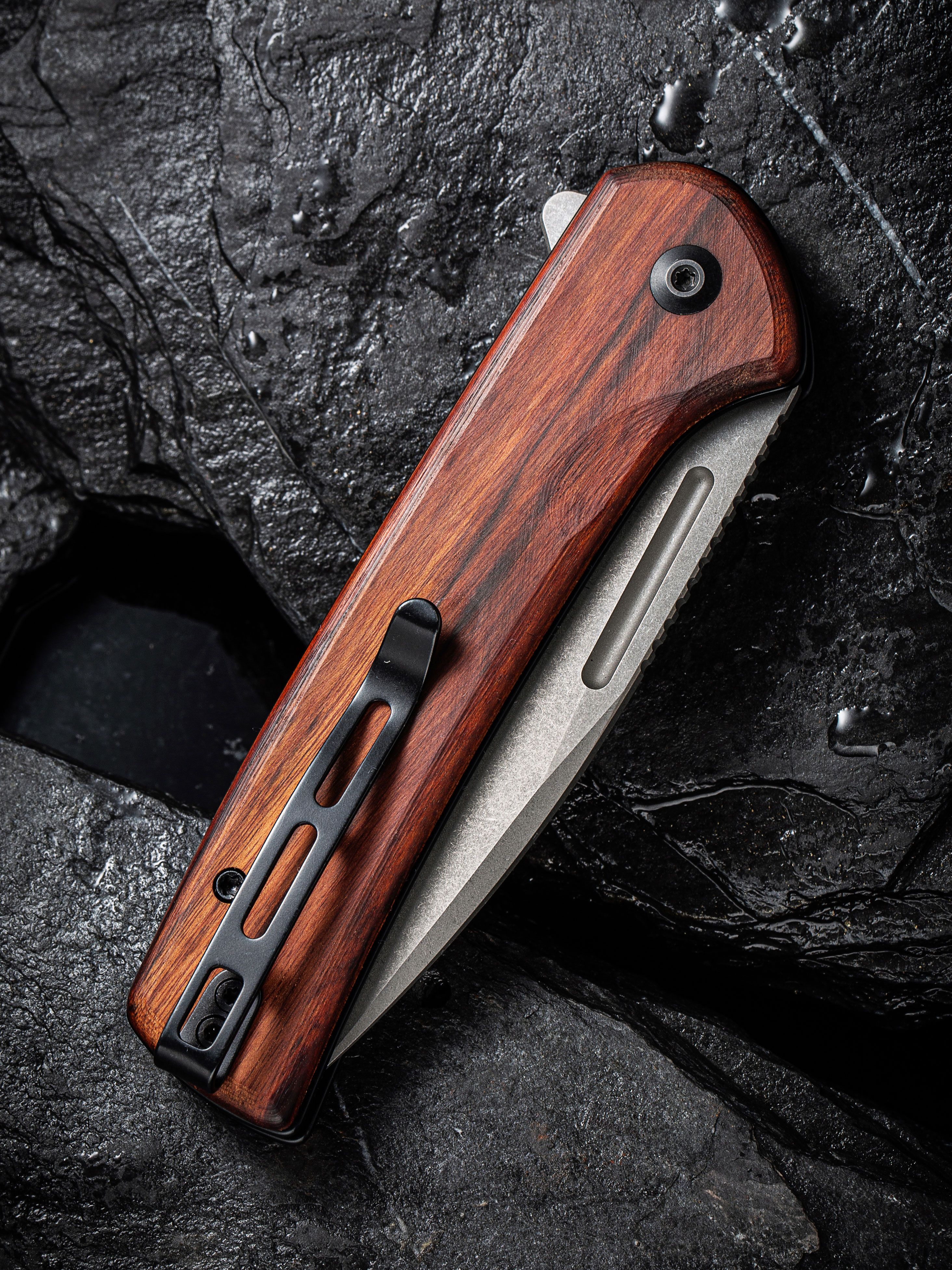 CIVIVI Altus EDC Knife - Wood Handle Nitro-V Blade