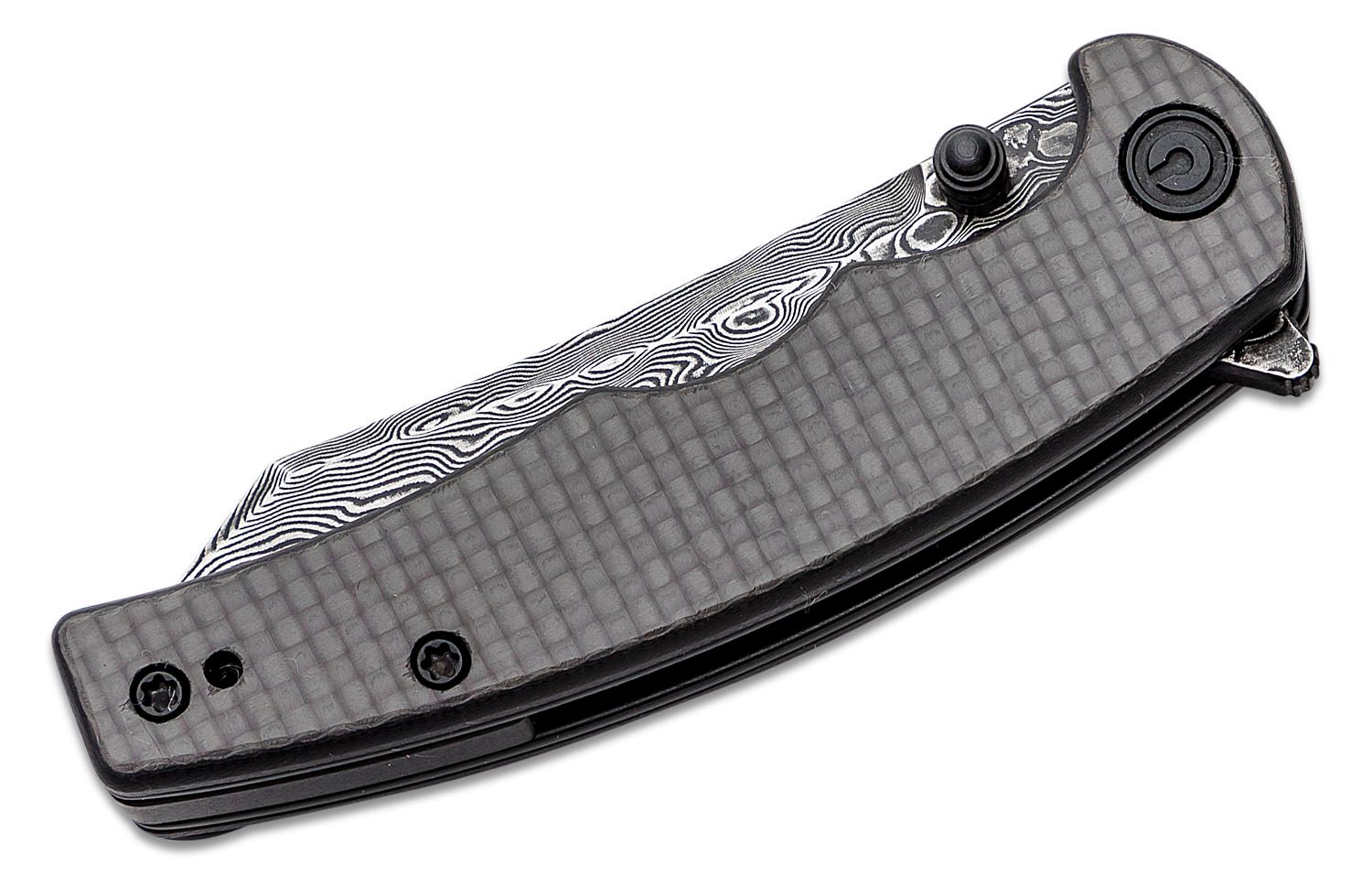 CIVIVI P87 Folder EDC Knife - Carbon Fiber Handle Damascus