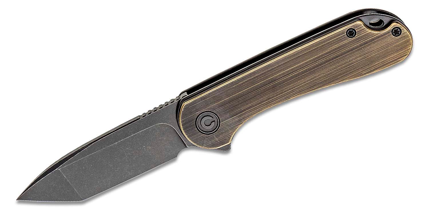 CIVIVI Elementum EDC Knife - Brass Handle D2 Blade