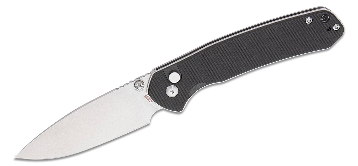 CJRB Large Pyrite Folding Knife - AR-RPM9 Blade, Steel Handle