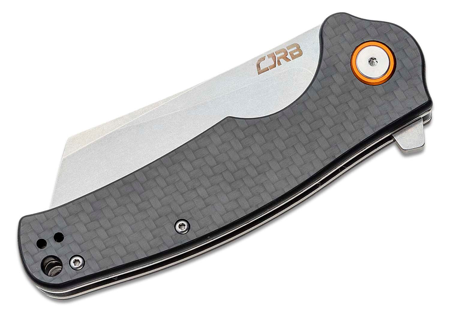 CJRB Crag J1904 ROSE Damascus Blade Carbon Fiber Handle Folding Knives