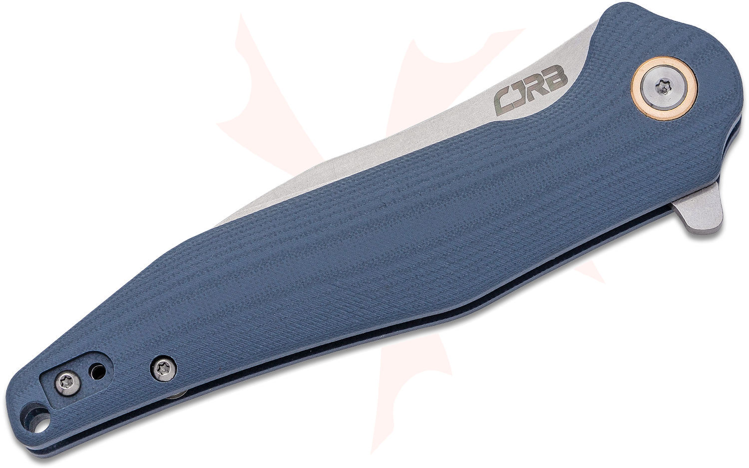 CJRB Cutlery Agave Flipper Knife 3.45" Stonewashed Modified Sheepsfoot  Blade, Contoured Gray G10 Handles - KnifeCenter - J1911-GYC