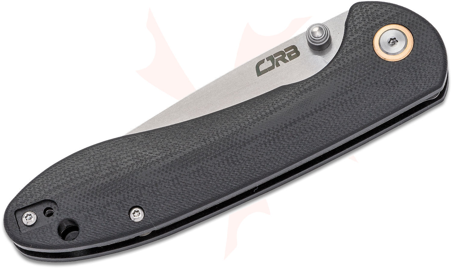 CJRB Cutlery Feldspar Folding Knife 3.5" Stonewashed Drop Point Blade